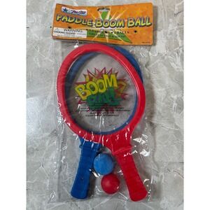 Pro Star Paddle Boom Ball Game 2 Paddles 2 Balls Fun Action Sounds Y2K New
